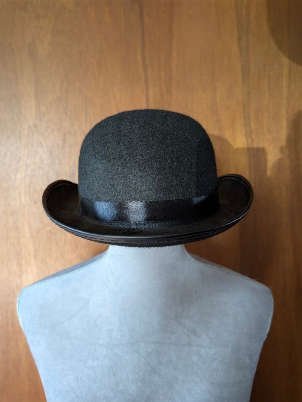 Novelty Felt Black Bowler Hat with Band - Unisex